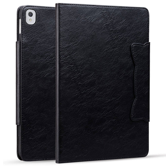 For iPad 9 10.2 2021 / 8 2020 / 7 2019 Cat Buckle Leather Smart Tablet Case(Black) - iPad 10.2 Cases by buy2fix | Online Shopping UK | buy2fix