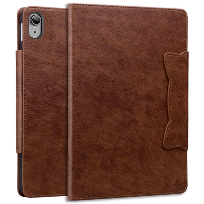 For iPad 2025 / 2022 Cat Buckle Leather Smart Tablet Case(Brown) - iPad 2025 / 2022 Cases by buy2fix | Online Shopping UK | buy2fix