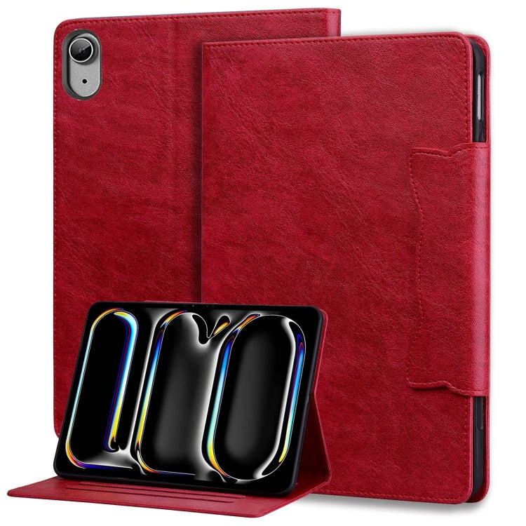 For iPad 2025 / 2022 Cat Buckle Leather Smart Tablet Case(Red) - iPad 2025 / 2022 Cases by buy2fix | Online Shopping UK | buy2fix