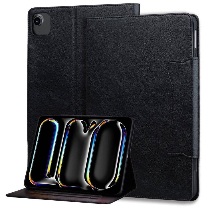 For iPad Air 13 2025 / 2024 Cat Buckle Leather Smart Tablet Case(Black) - iPad Air 13 2025 / 2024 Cases by buy2fix | Online Shopping UK | buy2fix