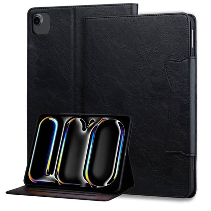 For iPad Air 13 2025 / 2024 Cat Buckle Leather Smart Tablet Case(Black) - iPad Air 13 2025 / 2024 Cases by buy2fix | Online Shopping UK | buy2fix