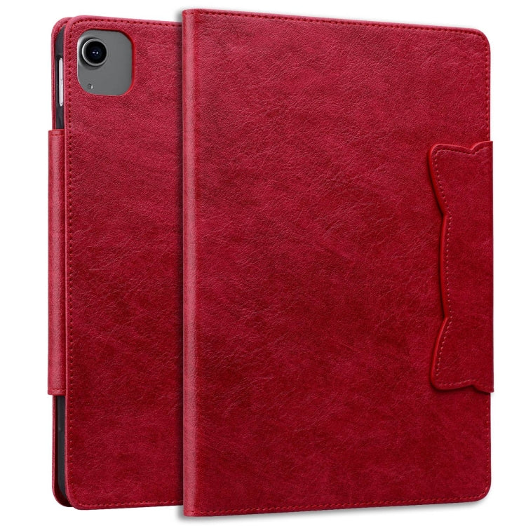 For iPad Air 13 2025 / 2024 Cat Buckle Leather Smart Tablet Case(Red) - iPad Air 13 2025 / 2024 Cases by buy2fix | Online Shopping UK | buy2fix