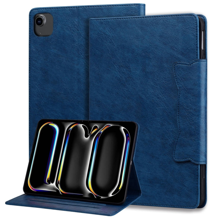 For iPad Air 13 2025 / 2024 Cat Buckle Leather Smart Tablet Case(Royal Blue) - iPad Air 13 2025 / 2024 Cases by buy2fix | Online Shopping UK | buy2fix