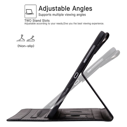 For iPad Pro 12.9 2022 / 2021 / 2020 / 2018 Cat Buckle Leather Smart Tablet Case(Black) - iPad Pro 12.9 (2022/2021) Cases by buy2fix | Online Shopping UK | buy2fix