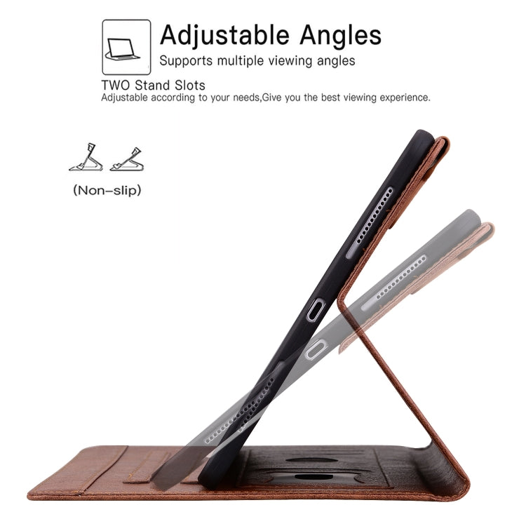 For iPad Pro 12.9 2022 / 2021 / 2020 / 2018 Cat Buckle Leather Smart Tablet Case(Brown) - iPad Pro 12.9 (2022/2021) Cases by buy2fix | Online Shopping UK | buy2fix
