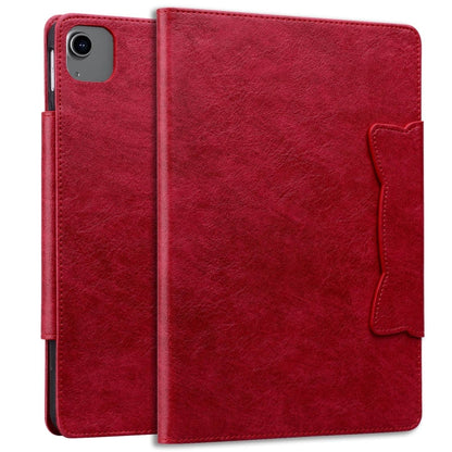 For iPad Pro 12.9 2022 / 2021 / 2020 / 2018 Cat Buckle Leather Smart Tablet Case(Red) - iPad Pro 12.9 (2022/2021) Cases by buy2fix | Online Shopping UK | buy2fix
