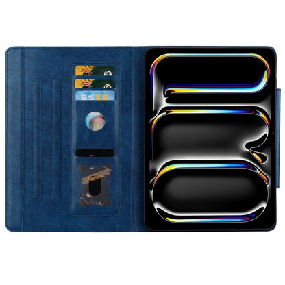 For iPad Pro 12.9 2022 / 2021 / 2020 / 2018 Cat Buckle Leather Smart Tablet Case(Royal Blue) - iPad Pro 12.9 (2022/2021) Cases by buy2fix | Online Shopping UK | buy2fix