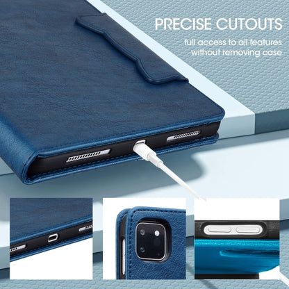 For iPad Pro 12.9 2022 / 2021 / 2020 / 2018 Cat Buckle Leather Smart Tablet Case(Royal Blue) - iPad Pro 12.9 (2022/2021) Cases by buy2fix | Online Shopping UK | buy2fix