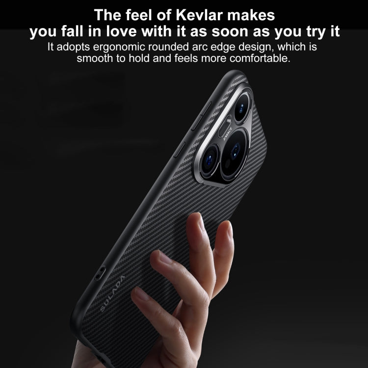 For Huawei Mate 60 SULADA 600D Kevlar Texture PC Shockproof Phone Case(Brown) - Huawei Cases by SULADA | Online Shopping UK | buy2fix