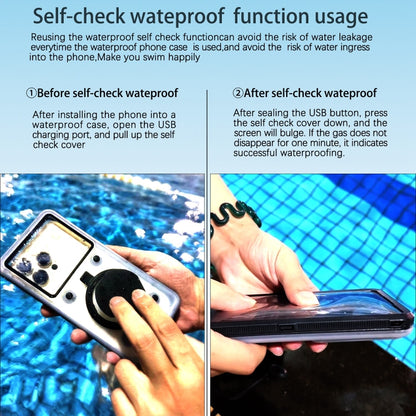 33ft 10m Underwater IP68 Waterproof Phone Case For Under 6.6 inch Phones(Blue) - Galaxy Phone Cases by buy2fix | Online Shopping UK | buy2fix
