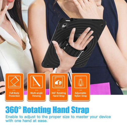 For iPad 2025 / 2022 Rotation Holder Silicone Hybrid PC Tablet Case(Black) - iPad 2025 / 2022 Cases by buy2fix | Online Shopping UK | buy2fix