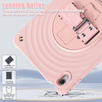 For iPad 2025 / 2022 Rotation Holder Silicone Hybrid PC Tablet Case(Pink) - iPad 2025 / 2022 Cases by buy2fix | Online Shopping UK | buy2fix