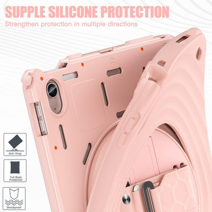 For iPad 2025 / 2022 Rotation Holder Silicone Hybrid PC Tablet Case(Pink) - iPad 2025 / 2022 Cases by buy2fix | Online Shopping UK | buy2fix