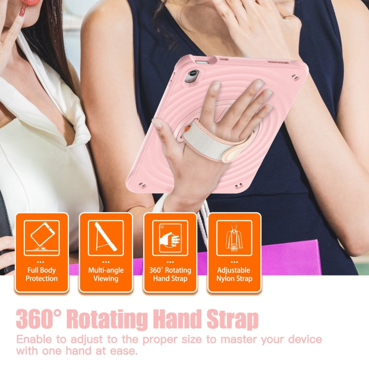For iPad 2025 / 2022 Rotation Holder Silicone Hybrid PC Tablet Case(Pink) - iPad 2025 / 2022 Cases by buy2fix | Online Shopping UK | buy2fix