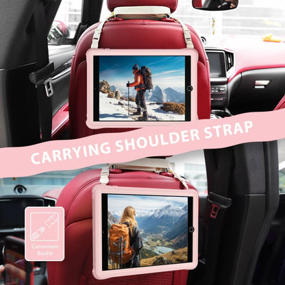 For iPad 10.2 2021 / 2020 / 2019 Rotation Holder Silicone Hybrid PC Tablet Case(Pink) - iPad 10.2 Cases by buy2fix | Online Shopping UK | buy2fix