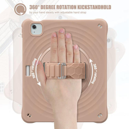 For iPad Air 13 2025 / 2024 Rotation Holder Silicone Hybrid PC Tablet Case(Light Coffee) - iPad Air 13 2025 / 2024 Cases by buy2fix | Online Shopping UK | buy2fix