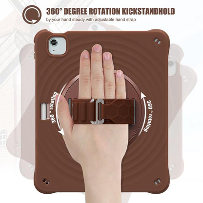 For iPad Air 13 2025 / 2024 Rotation Holder Silicone Hybrid PC Tablet Case(Chocolate) - iPad Air 13 2025 / 2024 Cases by buy2fix | Online Shopping UK | buy2fix