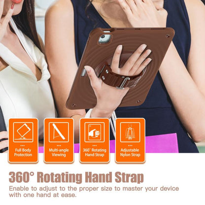 For iPad Air 13 2025 / 2024 Rotation Holder Silicone Hybrid PC Tablet Case(Chocolate) - iPad Air 13 2025 / 2024 Cases by buy2fix | Online Shopping UK | buy2fix