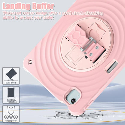For iPad Air 11 2025 / 2024 Rotation Holder Silicone Hybrid PC Tablet Case(Pink) - iPad Air 11 2025 / 2024 Cases by buy2fix | Online Shopping UK | buy2fix