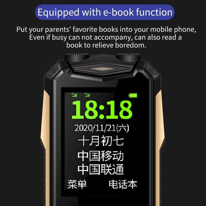 K1+ 4G Elder Rugged Phone, 2.6 inch, 1500mAh Battery, LED Flashlight, Network: 4G, Dual SIM, SOS, Plug:UK Plug(Green) - Others by buy2fix | Online Shopping UK | buy2fix