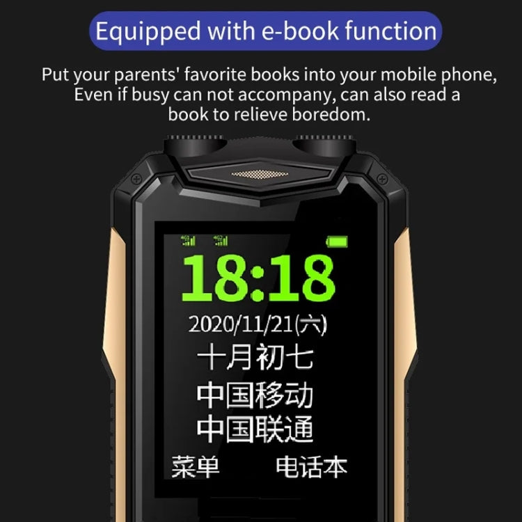 K1+ 4G Elder Rugged Phone, 2.6 inch, 1500mAh Battery, LED Flashlight, Network: 4G, Dual SIM, SOS, Plug:UK Plug(Black) - Others by buy2fix | Online Shopping UK | buy2fix