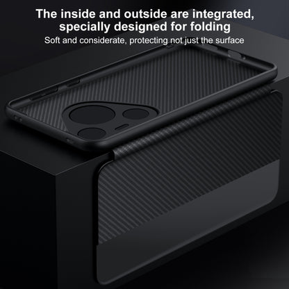 For Huawei Mate 60 Pro SULADA Kevlar 600D Texture Smart Window Leather Phone Case(Black) - Huawei Cases by SULADA | Online Shopping UK | buy2fix
