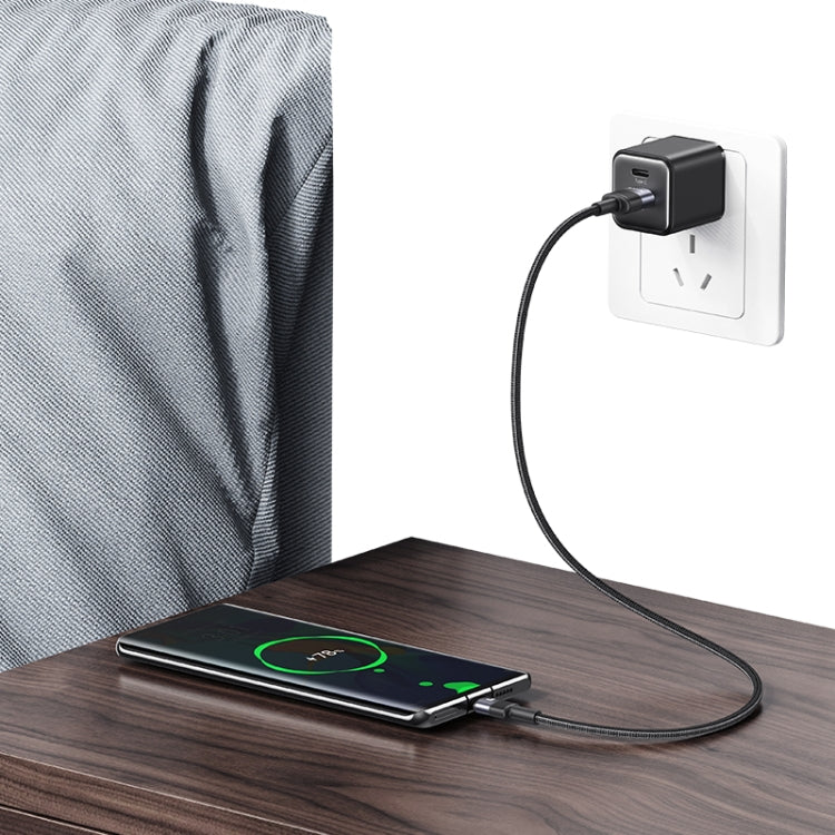 USAMS SJ718 3A USB to USB-C/Type-C Aluminum Alloy Data Cable, Length: 1.2m(Tarnish) - USB-C & Type-C Cable by USAMS | Online Shopping UK | buy2fix