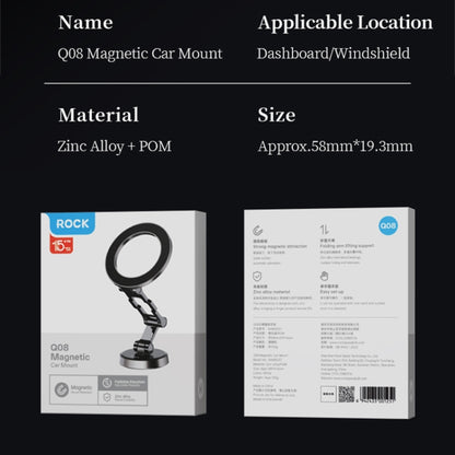 ROCK Q08 Car Magnetic Foldable Phone Holder(Black) - Universal Car Holders by ROCK | Online Shopping UK | buy2fix