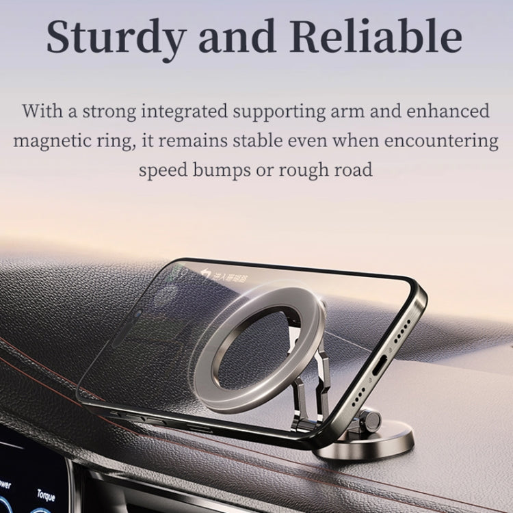 ROCK Q08 Car Magnetic Foldable Phone Holder(Black) - Universal Car Holders by ROCK | Online Shopping UK | buy2fix