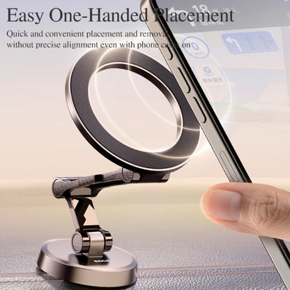 ROCK Q08 Car Magnetic Foldable Phone Holder(Black) - Universal Car Holders by ROCK | Online Shopping UK | buy2fix