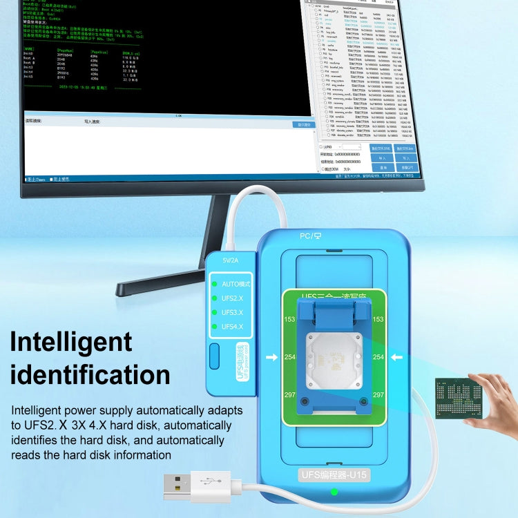 JCID UFS Programmer-U15 Box for Adaptation UFS Nand Flash Read & Write Expansion Repair - Test Tools by JCID | Online Shopping UK | buy2fix
