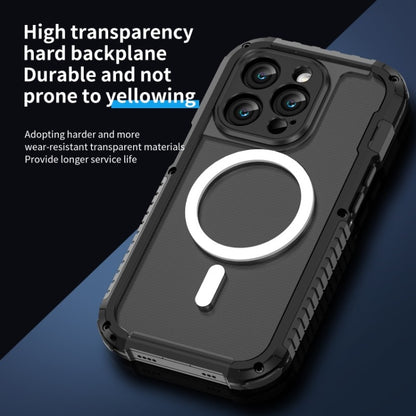 For iPhone 15 Pro Max MagSafe Shockproof Metal Phone Case(Black) by buy2fix