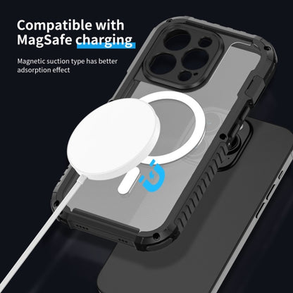 For iPhone 15 Pro Max MagSafe Shockproof Metal Phone Case(Silver) - iPhone 15 Pro Max Cases by buy2fix | Online Shopping UK | buy2fix
