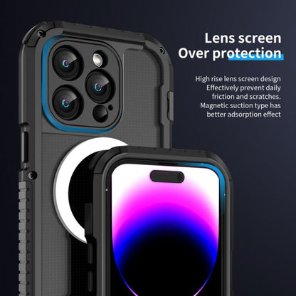For iPhone 15 Pro MagSafe Shockproof Metal Phone Case(Black) - iPhone 15 Pro Cases by buy2fix | Online Shopping UK | buy2fix