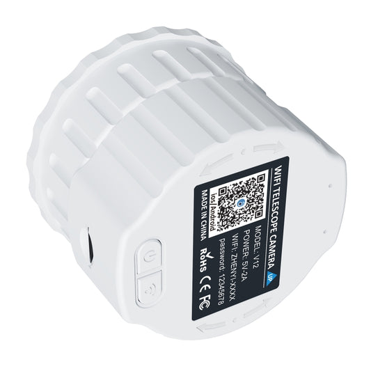 V12 2K WiFi HD Telescope Eyepiece Outdoor Portable Mirror Camera(White) by buy2fix