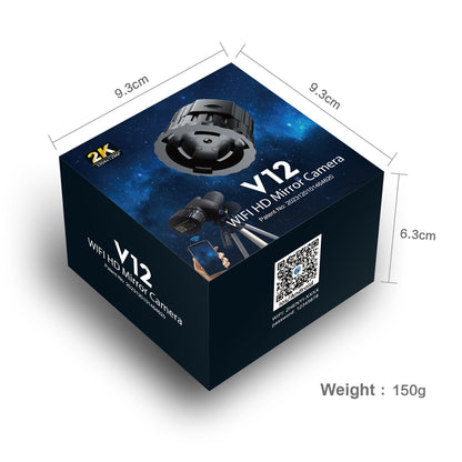 V12 2K WiFi HD Telescope Eyepiece Outdoor Portable Mirror Camera(Black) - Accessories by buy2fix | Online Shopping UK | buy2fix
