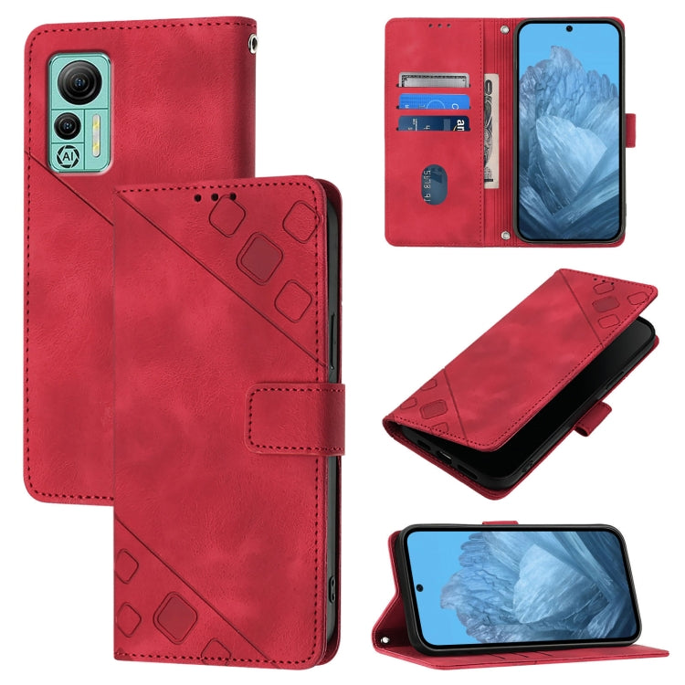 For Ulefone Note 14 Skin Feel Embossed Leather Phone Case(Red) by buy2fix