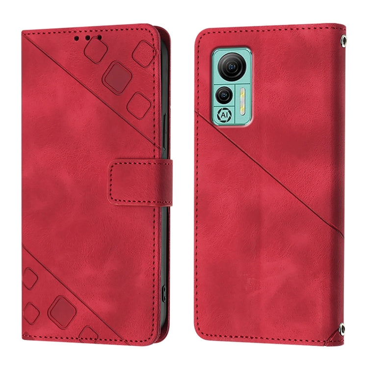 For Ulefone Note 14 Skin Feel Embossed Leather Phone Case(Red) by buy2fix