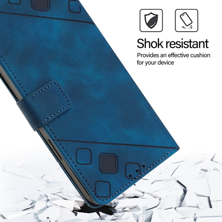 For Ulefone Note 14 Skin Feel Embossed Leather Phone Case(Blue) by buy2fix