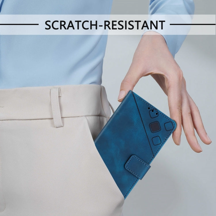 For Ulefone Note 14 Skin Feel Embossed Leather Phone Case(Blue) by buy2fix