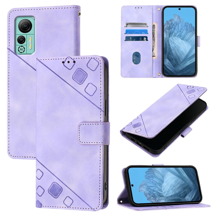 For Ulefone Note 14 Skin Feel Embossed Leather Phone Case(Light Purple) by buy2fix