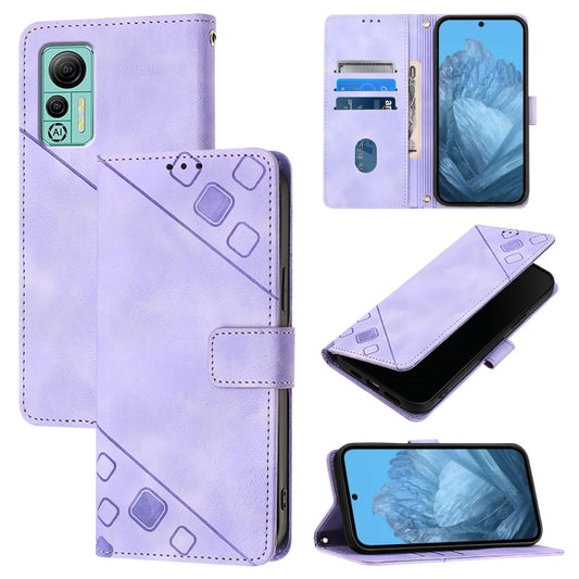 For Ulefone Note 14 Skin Feel Embossed Leather Phone Case(Light Purple) by buy2fix