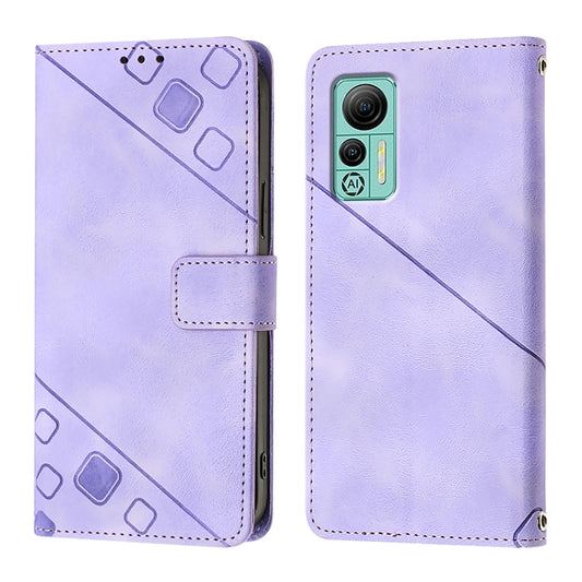 For Ulefone Note 14 Skin Feel Embossed Leather Phone Case(Light Purple) by buy2fix