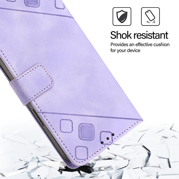 For Ulefone Note 14 Skin Feel Embossed Leather Phone Case(Light Purple) by buy2fix