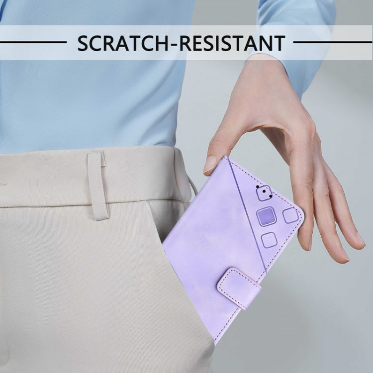 For Ulefone Note 14 Skin Feel Embossed Leather Phone Case(Light Purple) by buy2fix