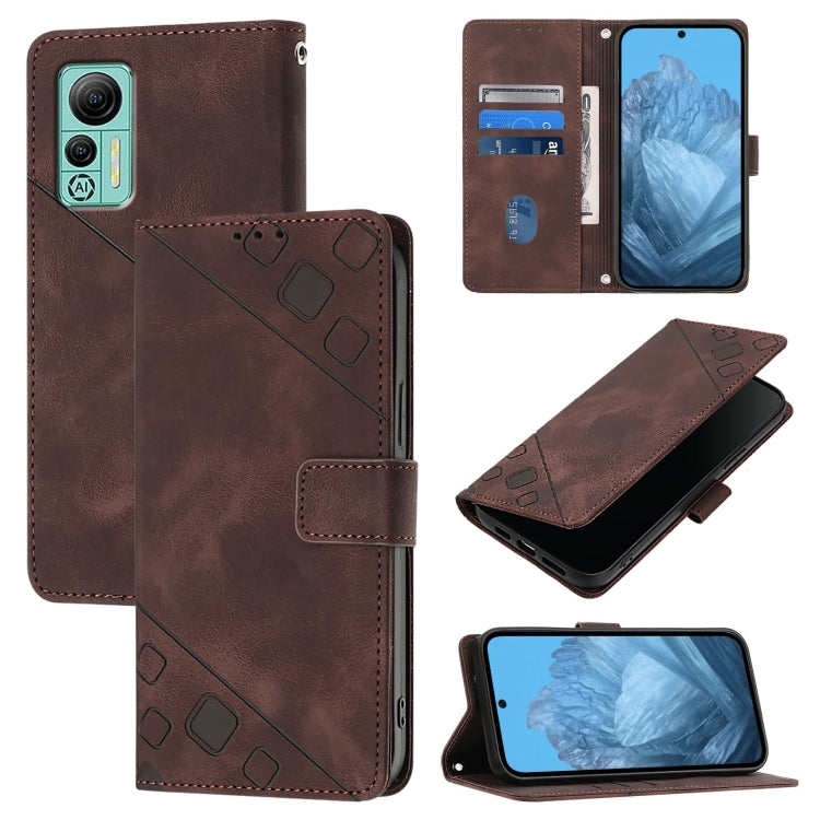 For Ulefone Note 14 Skin Feel Embossed Leather Phone Case(Brown) by buy2fix