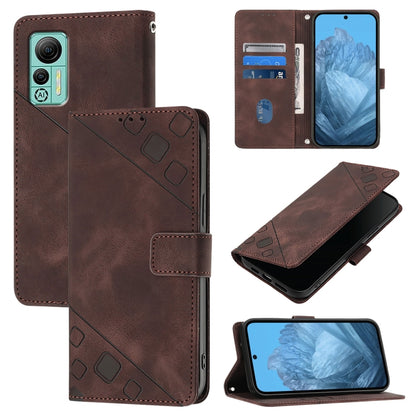 For Ulefone Note 14 Skin Feel Embossed Leather Phone Case(Brown) by buy2fix