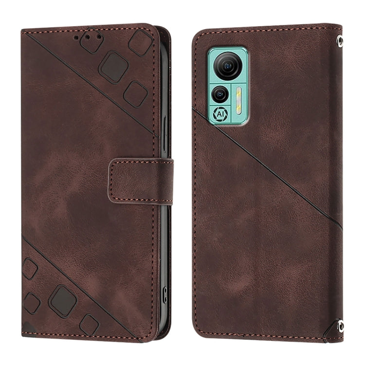 For Ulefone Note 14 Skin Feel Embossed Leather Phone Case(Brown) by buy2fix