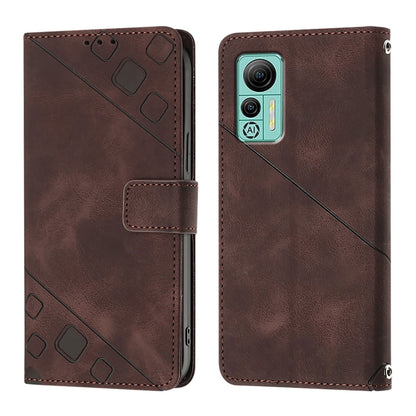 For Ulefone Note 14 Skin Feel Embossed Leather Phone Case(Brown) by buy2fix