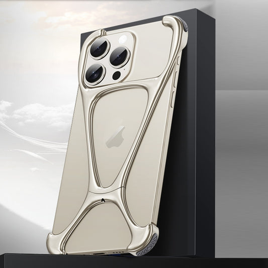 For iPhone 15 Pro Hercules Zinc Alloy Borderless Metal Phone Case(Titanium Grey) - iPhone 15 Pro Cases by buy2fix | Online Shopping UK | buy2fix